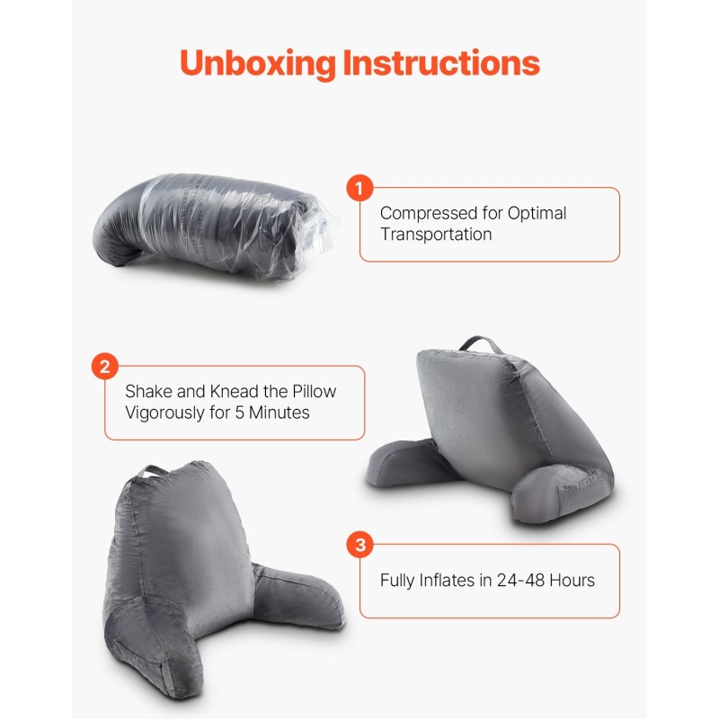 Luku- ja selkätyyny harmaa samettipäällinen silputtu muistivaahto 381x508x254 mm 3 taskua