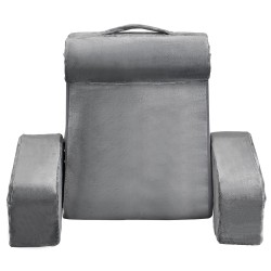 Lukutyyny samettipäällinen vaahtoydin 70x63x48 cm käsinojilla niskatyynyllä 3 taskua