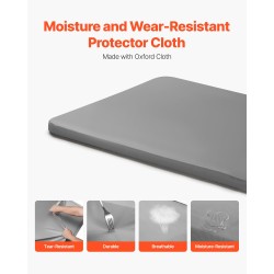 Sälepohja patjatuki puu 4-osainen queen-kokoinen 38 mm 200D Oxford-kangas harmaa