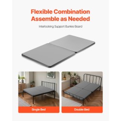 Patjatuki twin-kokoinen 2-osainen puisilla 38 mm säleillä 200D-kankaalla