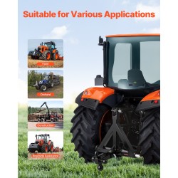 3-pisteen vetolaite 2 tuuman vastaanotin hiiliterästä ruosteenestopinnoitettu