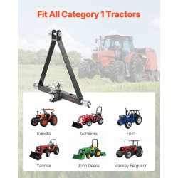 3-pisteen vetokoukkuvastaanotin hiiliteräs pintakäsitelty 2-tuumainen kantavuus 6000 paunaa