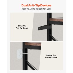 Kulmakirjahylly 6-kerroksinen L-muotoinen metallirunko MDF-puuhyllyt alakaapit ovilla musta ja ruskea