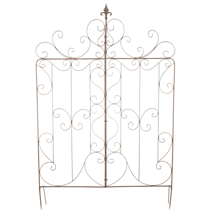 Kaunis rustiikkinen metallinen puutarhan säleikkö mandevillalle 133 cm