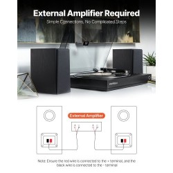 Passiivinen hyllykaiutinpari MDF-puukotelo kotikäyttöön stereo 100W musta