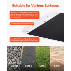 Vetoreki PE-muovinen 2800 x 1015 mm 725 kg kantavuus pihalle ja maastoon