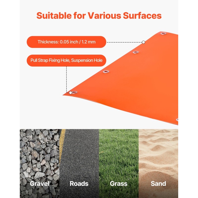 Vetoreki PE-materiaali 1850x580 mm 250 kg kantavuus maasto ja pihakäyttöön