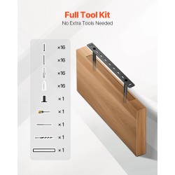 Teräksiset kelluvat hyllykiinnikkeet 16 tuumaa 2 kpl 68 kilogramman kantavuus