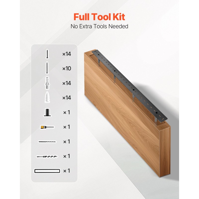 Kelluva hyllytuki ruostesuojattu teräs 1168 mm 104 kg 1 kpl