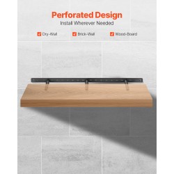 Teräs seinäkiinnike kelluvalle hyllylle 34 tuumaa 86 kg ruosteenestopinnoitteella