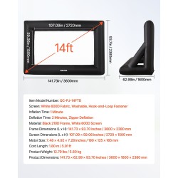 Puhallettava elokuvanäyttö 4,3 m 600D-valkokangas ulkokäyttöön ja sisäkäyttöön