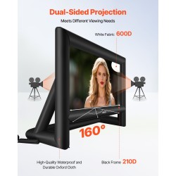 Ilmatäytteinen 600D-valkokangas 16:9 386 x 217 cm pestävä