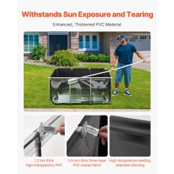 Kantettava maanpäällinen kalalammikko PVC-kankaasta 1023 l ruostumaton teräsrunko