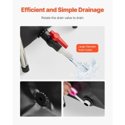 Kantettava maanpäällinen kalalammikko PVC-kankaasta 1023 l ruostumaton teräsrunko