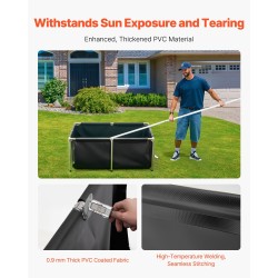 Kalastusallas 480 litraa PVC-pinnoitettu kangas ruostumaton teräsrunko 120x80x50 cm