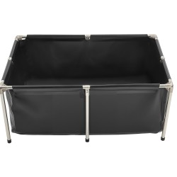 Kalastusallas 480 litraa PVC-pinnoitettu kangas ruostumaton teräsrunko 120x80x50 cm