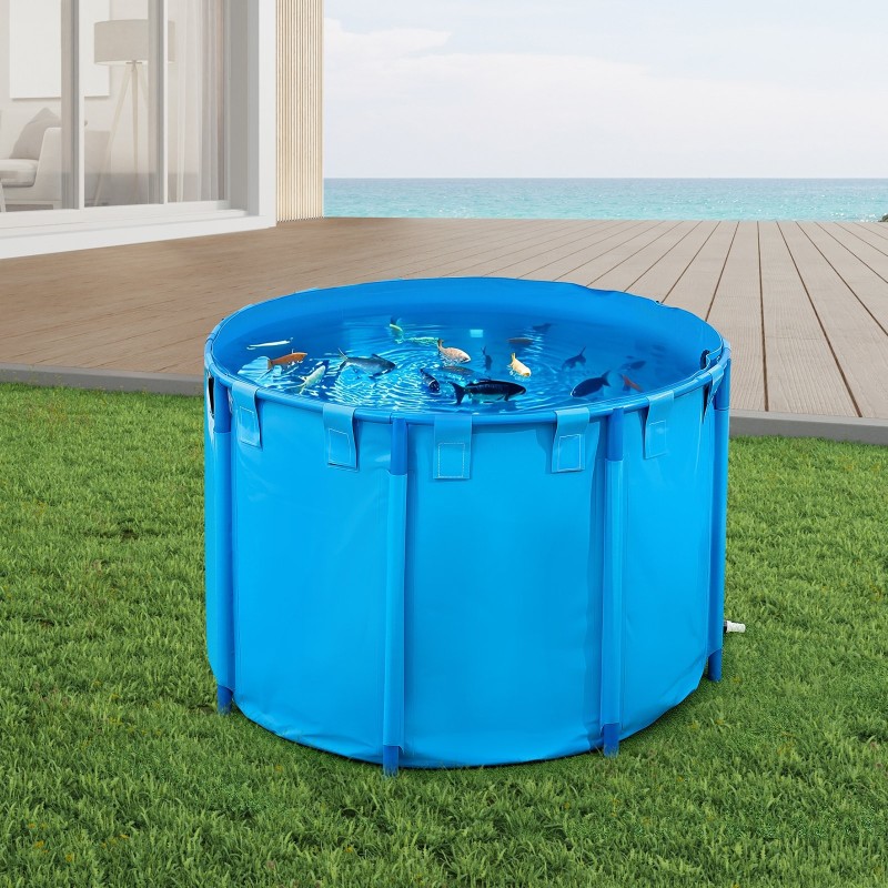 Maanpäällinen pyöreä kalalammikko PVC-pinnoitetusta kankaasta 1700 l