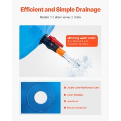 Pyöreä PVC-pinnoitettu kalasäiliö 3100 L 2000 mm halkaisija muovikehikko