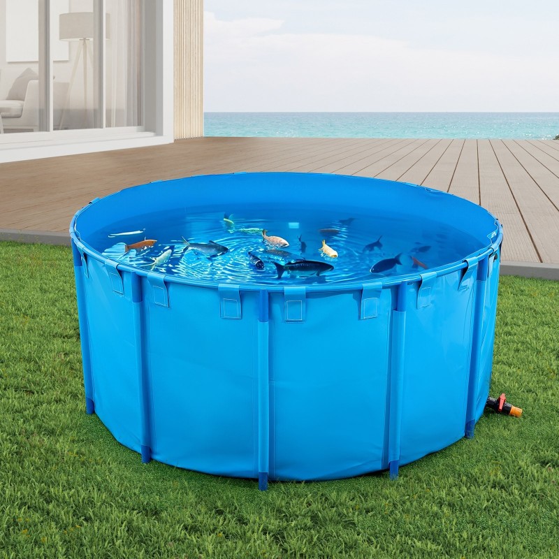 Maanpäällinen PVC-pinnoitettu kangasallas 5000 l kalankasvatukseen