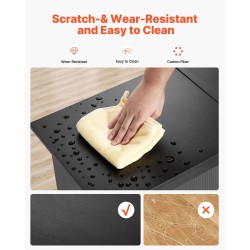 Televisiotaso karkaistulla lasilla ja lastulevyllä enintään 65-tuumaisille kolmella säädettävällä hyllyllä LED-valonauhalla