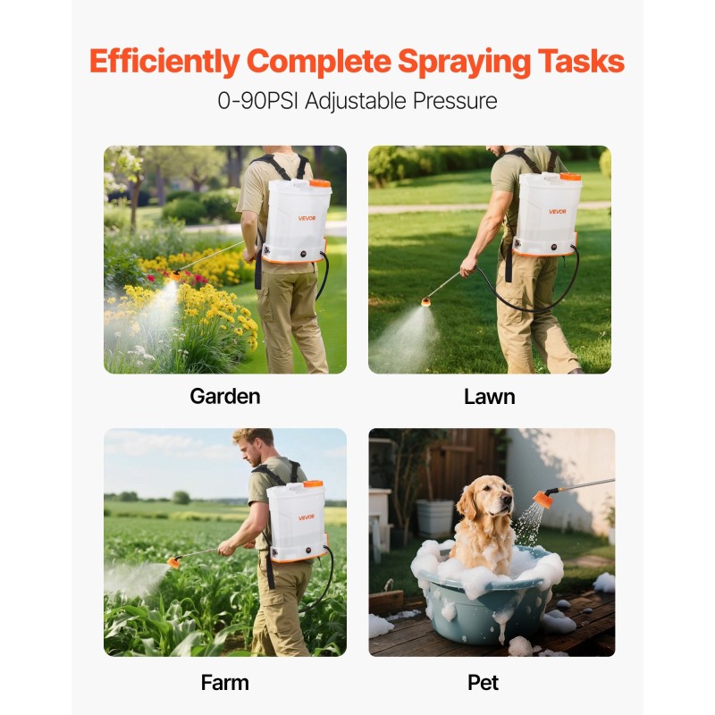 Sähkökäyttöinen reppuruisku 12 litran polypropeenisäiliö 18 voltin akku puutarhakäyttöön