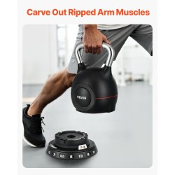 Säädettävä kahvakuula painevalettu alumiini ABS-muovi 7 painotasoa koko kehon harjoitteluun