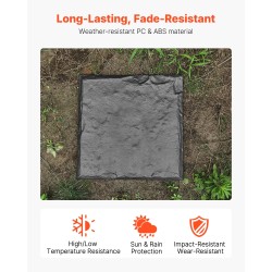 Puutarhan askelkivet PC ja ABS muovihartsi 4 kpl 395 x 395 mm