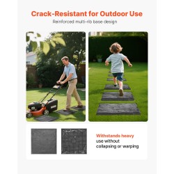 Puutarhan askelkivet PC ja ABS muovihartsi 4 kpl 395 x 395 mm