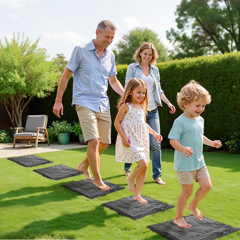 Puutarhan askelkivet PC ja ABS muovihartsi 4 kpl 395 x 395 mm