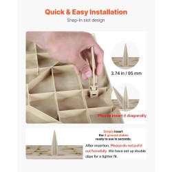 Puutarhan askelkivet 8 kpl PC- ja ABS-muovihartsista 395×395×26 mm beige