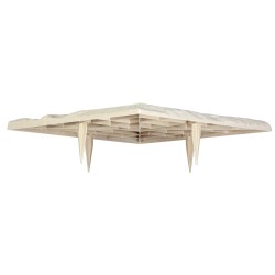 Neliönmuotoiset puutarhan askelkivet 16 kpl PC ja ABS muovihartsista beige 395 395 mm