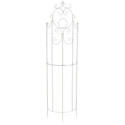 Kaareva rautainen puutarhasäleikkö köynnöskasveille 200 cm