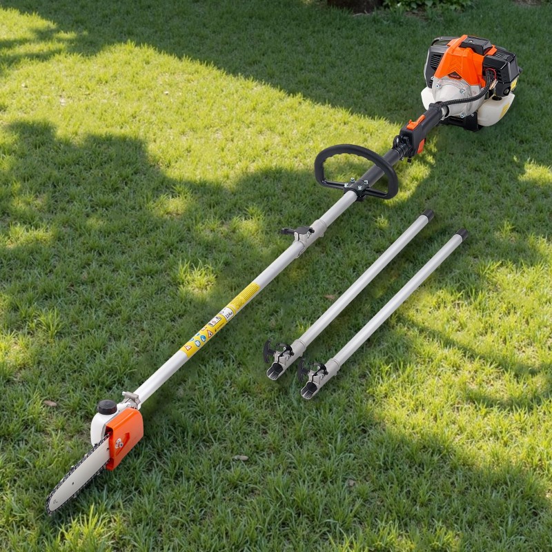 Bensiinikäyttöinen oksasaha kaksitahtinen 33 cm³ 20,3 cm laippa pituussäädettävä AL6063 alumiinivarsi