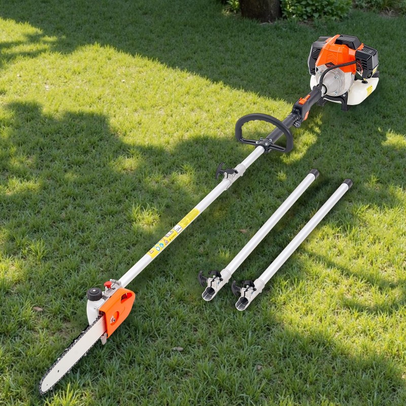 Jatkovarsisaha bensiinikäyttöinen 43 cc 2-tahti 30,48 cm terälaippa 3,66 m jatkovarsi