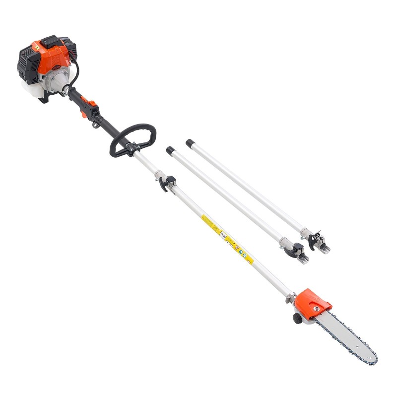 Jatkovarsioksasaha bensiinikäyttöinen 43 cc 25,4 cm laippa 2,08–3,58 m