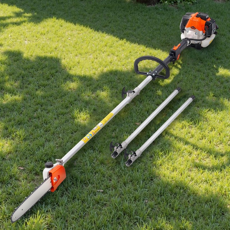 Bensiinikäyttöinen teleskooppinen oksasaha 25 cm3 30,5 cm laippa alumiiniseosvarsi