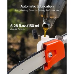 Bensiinikäyttöinen jatkovartinen oksasaha 25 cm3 2-tahtinen 20,3 cm laippa 2–2,74 m