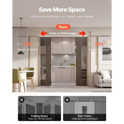 Liukuoven karmipaketti puu ja teräsrakenne säädettävä 1219–1829 mm kaksisuuntainen pehmeä sulkeutuminen makuuhuoneisiin