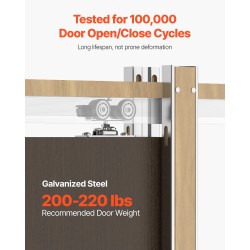 Liukuoven karmipaketti puu ja teräsrakenne säädettävä 1219–1829 mm kaksisuuntainen pehmeä sulkeutuminen makuuhuoneisiin