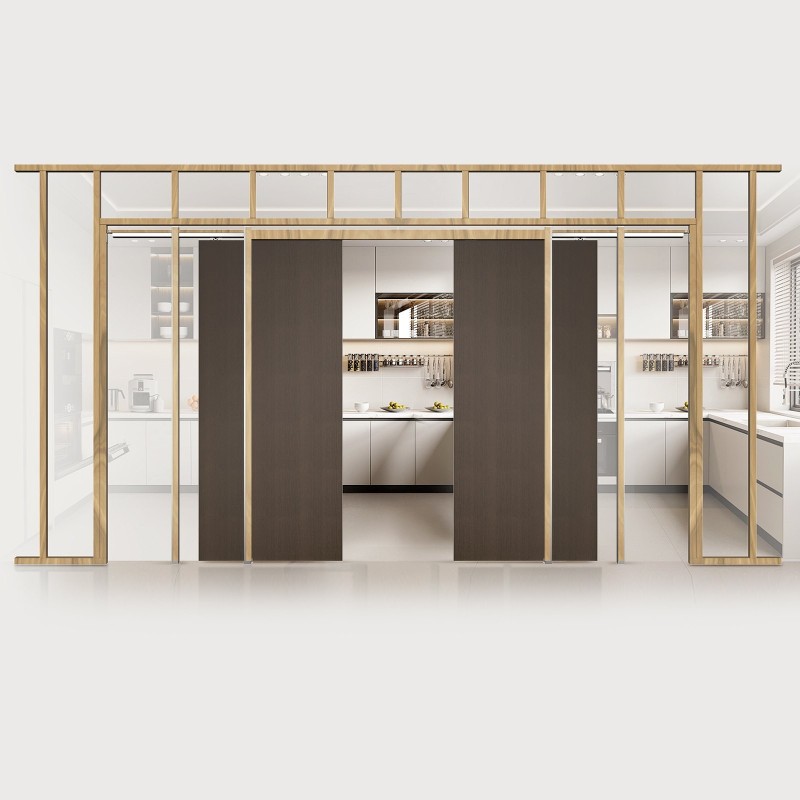 Liukuoven karmipaketti puu ja teräsrakenne säädettävä 1219–1829 mm kaksisuuntainen pehmeä sulkeutuminen makuuhuoneisiin