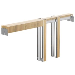 Taskuovikehys puu ja sinkitty teräs säädettävä 610–762 mm leveille oville