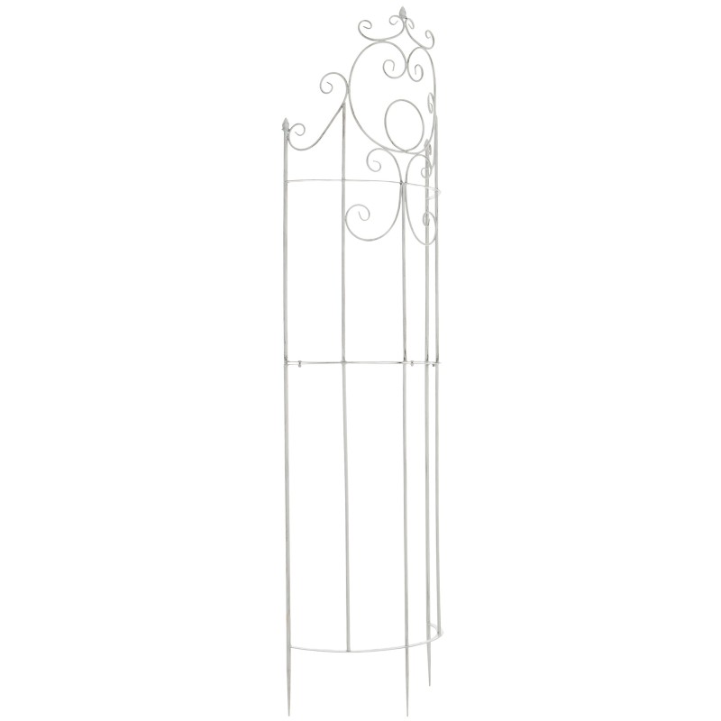 Kaareva rautainen puutarhasäleikkö köynnöskasveille 200 cm