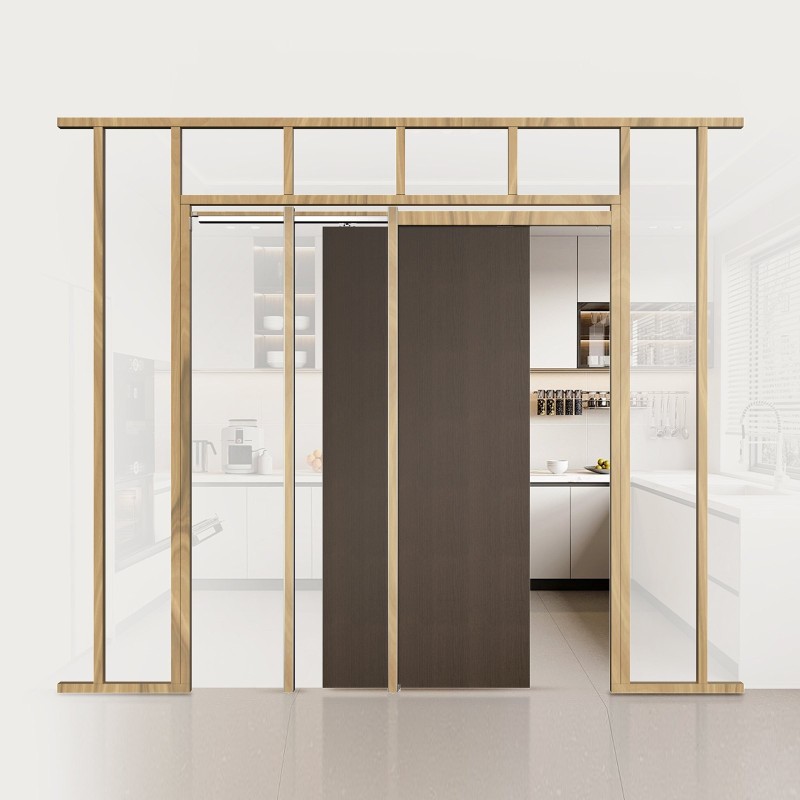 Liukuoven karmisarja puu ja sinkitty teräs säädettävä 610–914 mm pehmeä sulkeutumismekanismi