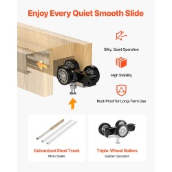 Piilokarmisarja liukuovelle säädettävä runko 610–914 mm 2134 mm puu ja teräs