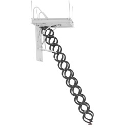 Alasvedettävät ullakkotikkaat teräs alumiini puu sopii 2,6–2,85 m huonekorkeudelle 299,4 kg kantavuus