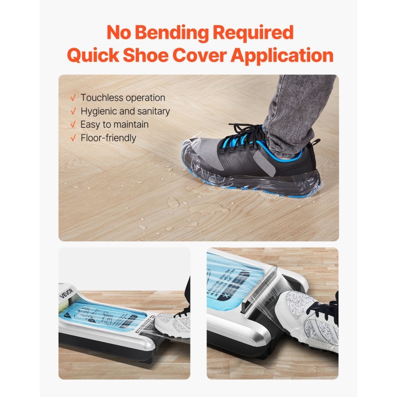 Automaattinen kenkäsuojakone ABS-muovikuori PE-muovikalvo luistamaton sopii enintään kokoon EU 44