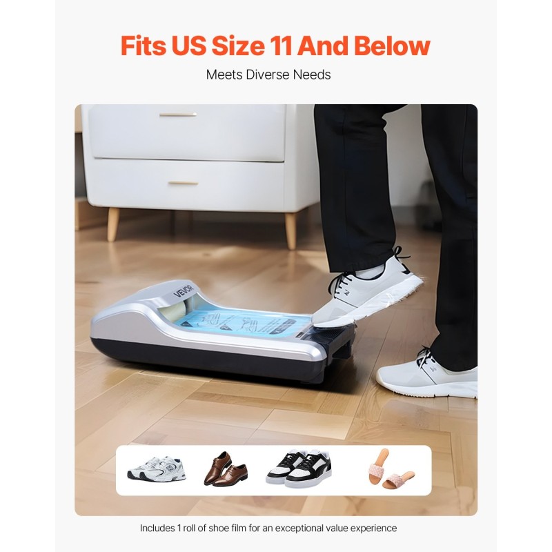 Automaattinen kenkäsuojakone ABS-muovikuori PE-muovikalvo luistamaton sopii enintään kokoon EU 44