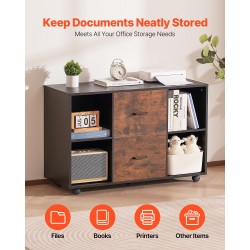 Arkistokaappi lastulevyinen melamiinipintainen musta 2 laatikkoa 4 lokeroa lukittavat pyörät