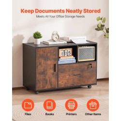 Arkistokaappi lastulevy melamiinipintainen avoimilla hyllyillä lukittava laatikko ja kaappi lukittavat pyörät