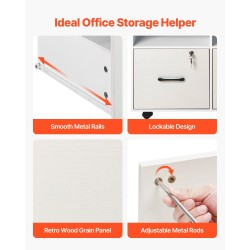 Arkistokaappi lastulevyinen lukittava kaksi laatikkoa neljä lokeroa pyörillä valkoinen